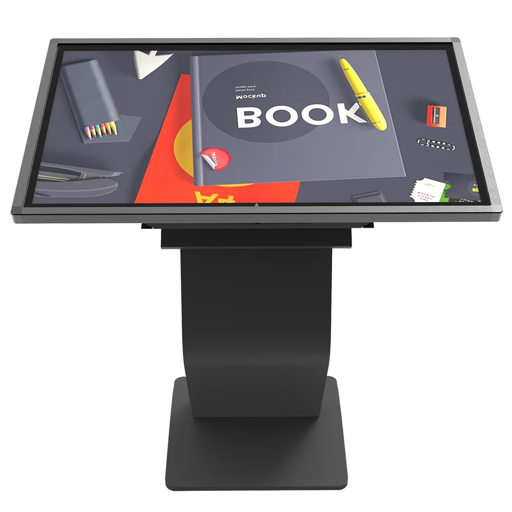 

55 inch indoor Floor standing vertical tv touch screen kiosk 4k indoor advertising player display screen HD lcd