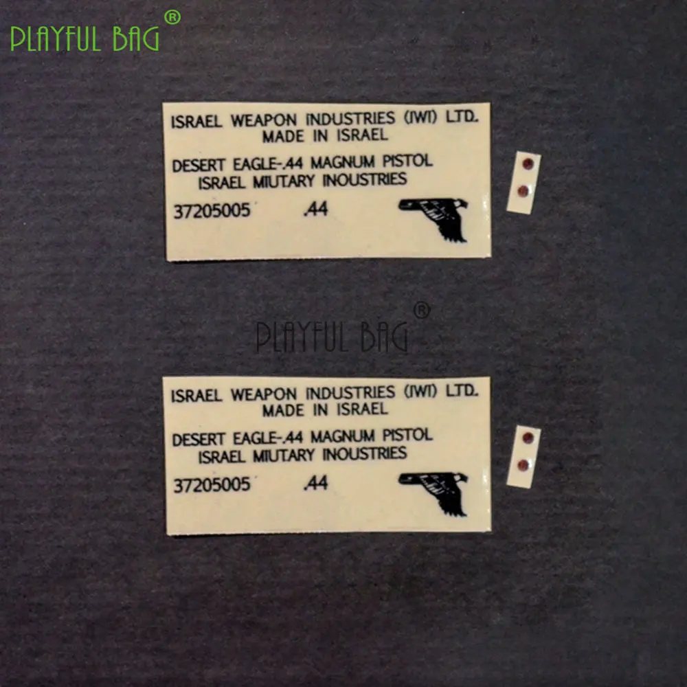 Playful Bag Desert Eagle Metal Sticker Toy Gun Airsoft Appearance Paster Cosplay DIY Decal Accessories