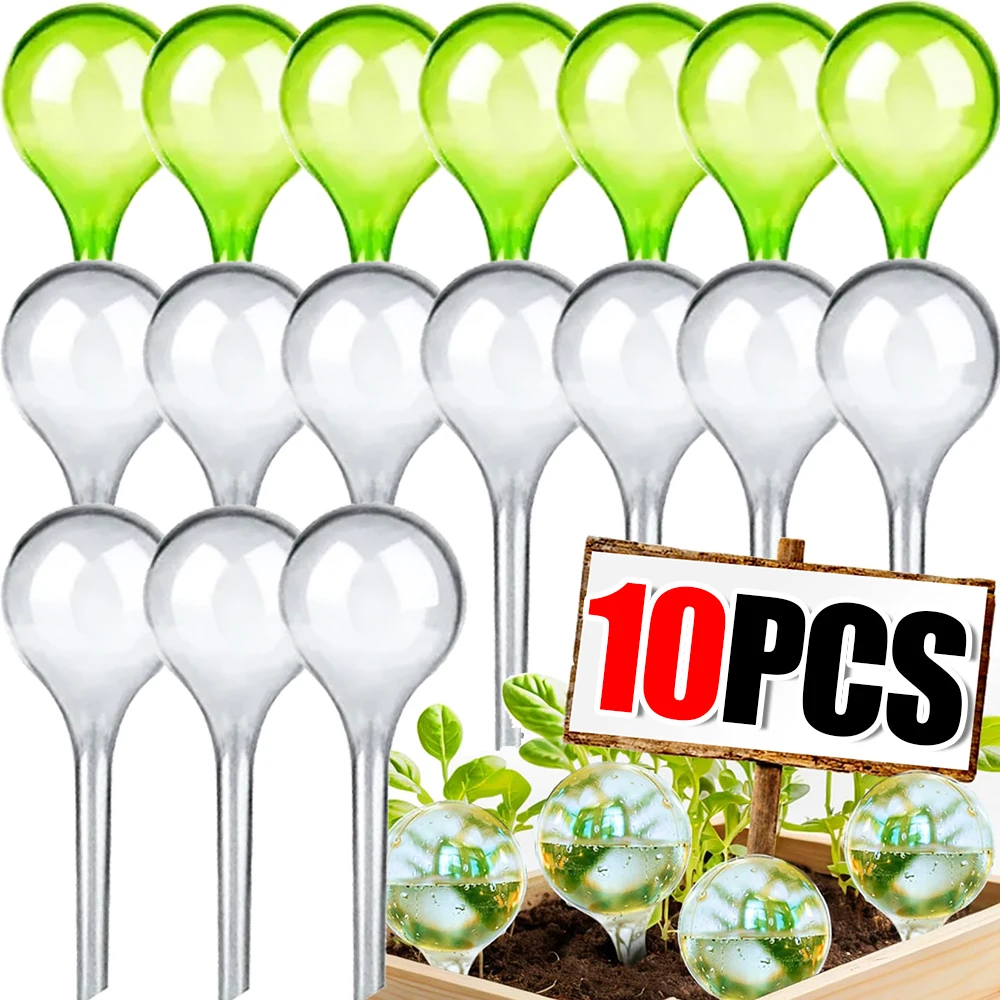 

10Pcs Automatic Plant Watering Ball Garden Indoor Plastic Houseplant Flowers Water Feeder Bulbs Stakes Drip Irrigation System