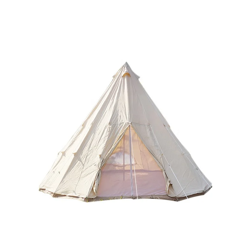 Heavy Fabric Outdoor Canvas Teepee Tent For Hiking