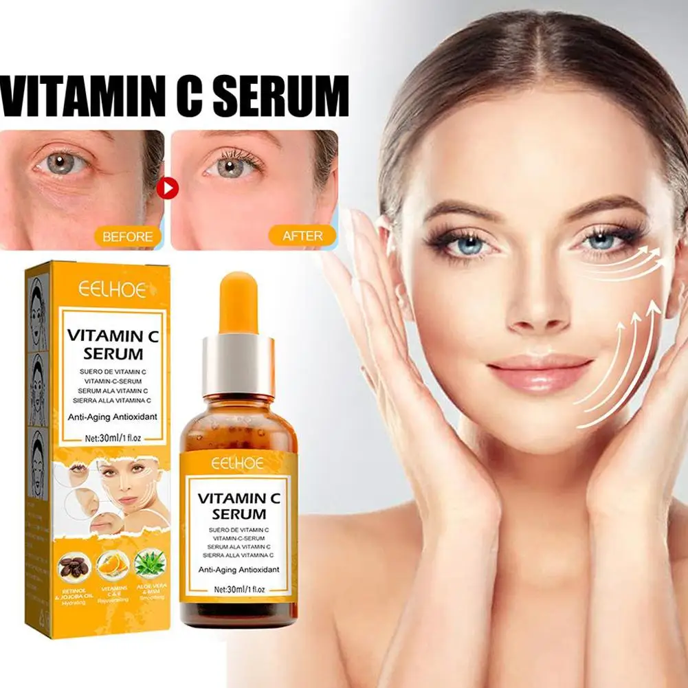 Vitamin C Serum for Face Retinol Anti Aging Lighten Spots Remove Wrinkle Hydrate Anti Oxidant Whitening Glowing Original Essence