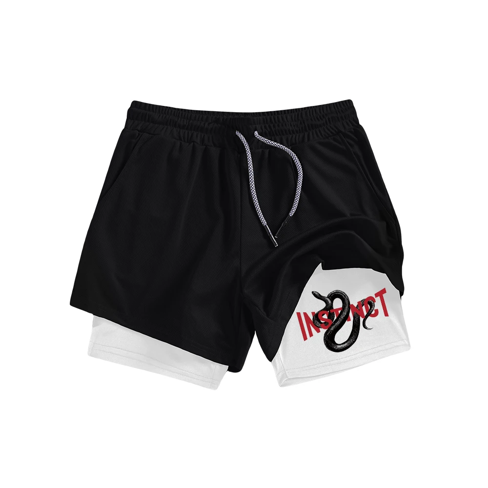 

Men's Summer Casual Athletic Shorts Double Layered Design With Phone Pocket Drawstring For Gym Fitness Running Training Sports