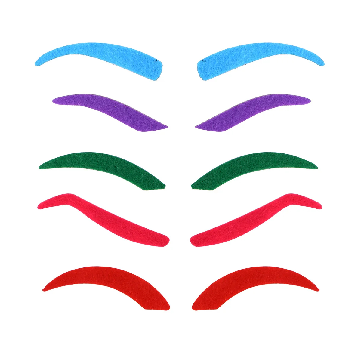 5개입 코스프레 눈썹 할로윈 액세서리 키트 4가지 종류 5가지 색상 접착식 가짜 눈썹 가면 무도회 드레스업 이벤트용