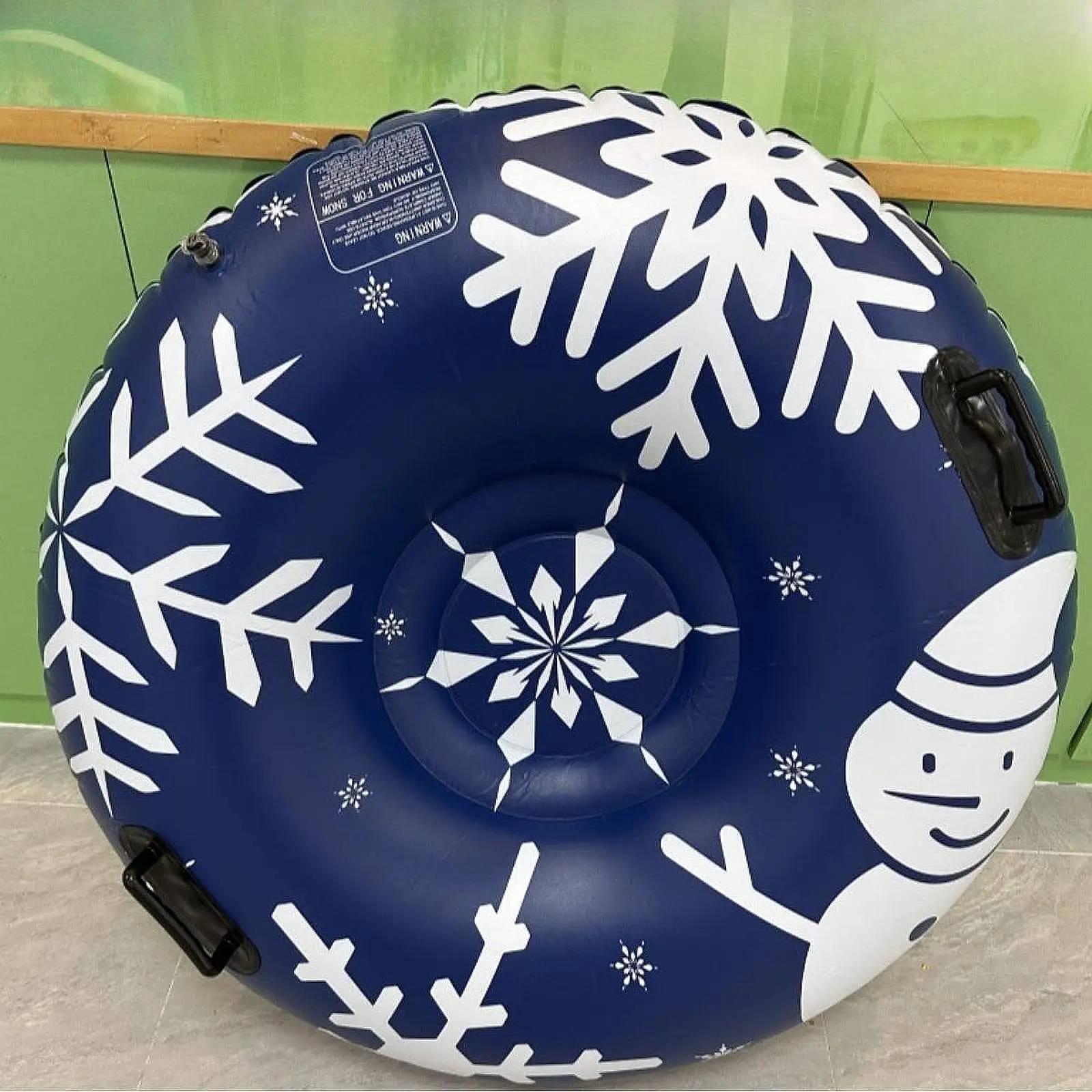 Inflatable Snow Tube Fashion Portable Heavy Duty 47.24 inch Dia Inflatable Sled for Games Outdoor Supplies New Year Gift Family