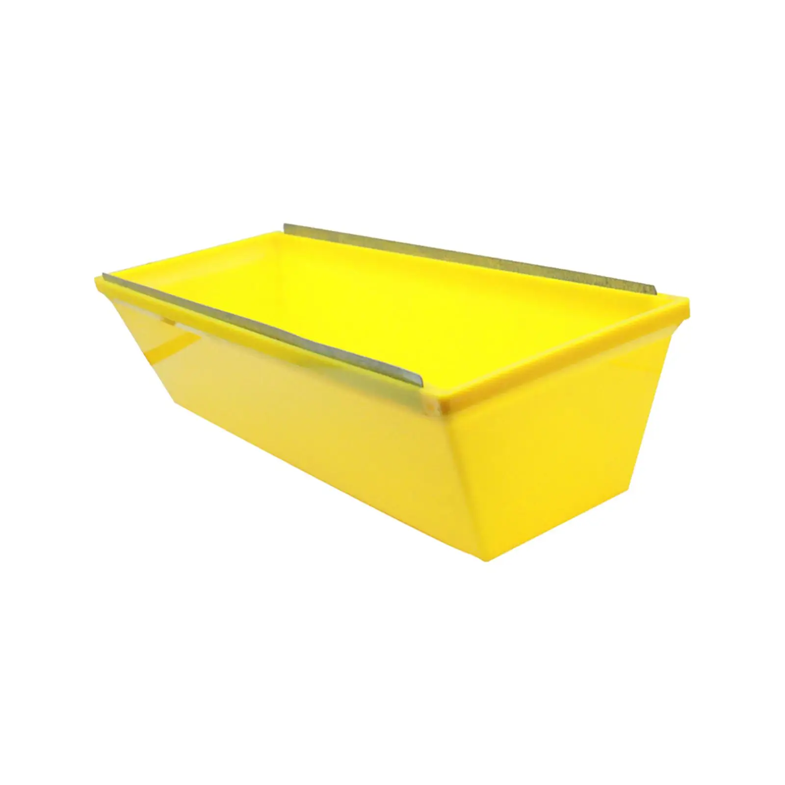 12” Mud Pan Plastering Tapered Sides Professional Easy to Clean Heavy Duty Drywall Masonry Tool Tray Bucket with Scraping Bar