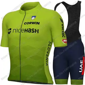 Cycling Sweek Set Slowenian Selection 2024, grüne slowenische Radkleidung, VAE -Team Tadej Pogačar Tatsache von Sommer -Straßenrad -Hemden, Fahrradshorts 8 Hauptverkauf nationale Lieferanten - №7