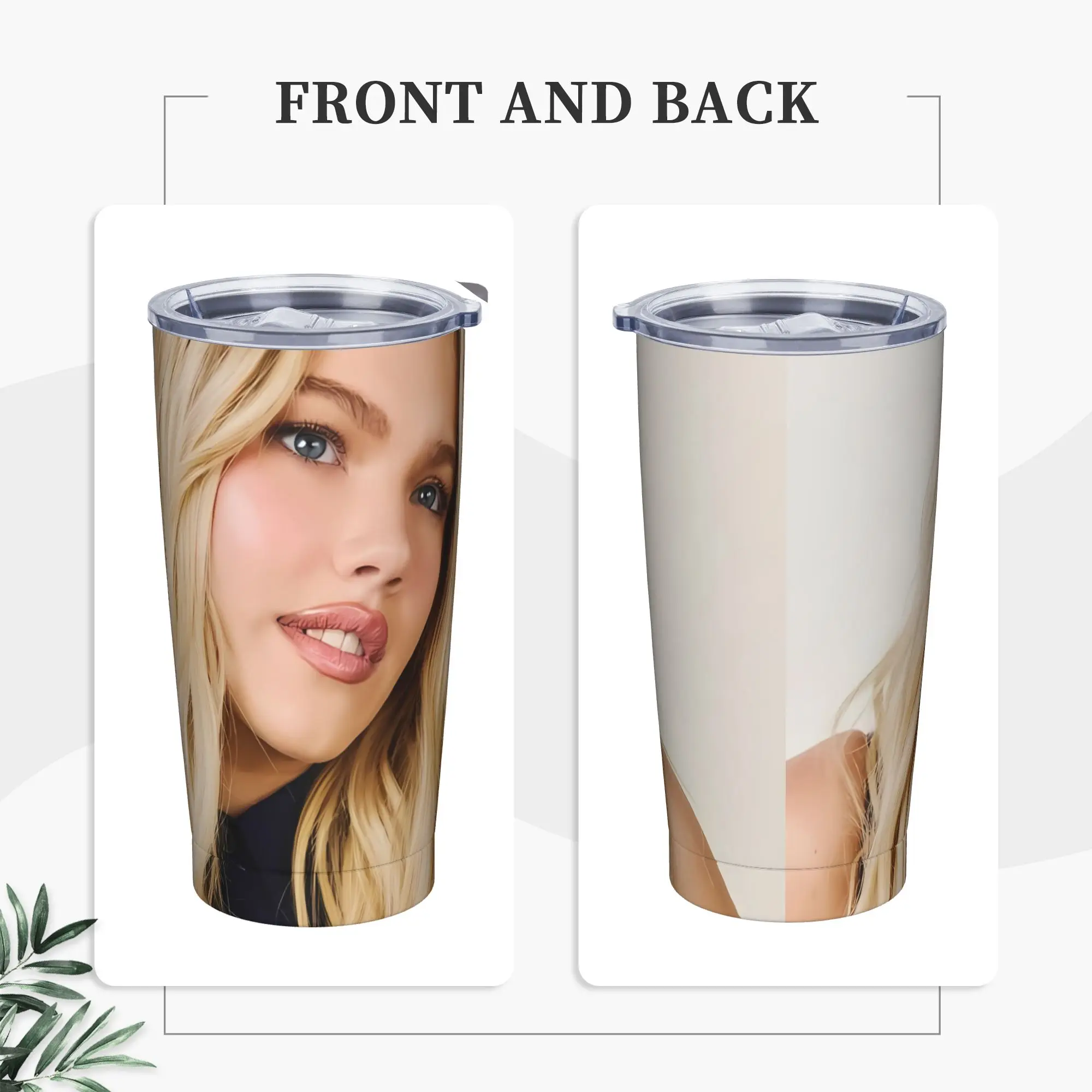 F-Freya Skye Singer Tumbler Vacuum Insulated  Coffee Cups Stainless Steel Travel Outdoor Mug Hot Cold Drink
