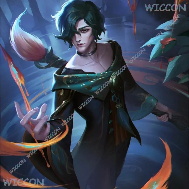 Cosplay ‌ Disfraz de League Of Legends The Ink Mage Hwei, traje masculino, conjunto completo, personaje del juego LoL, fiesta, Halloween, automatizado Ha