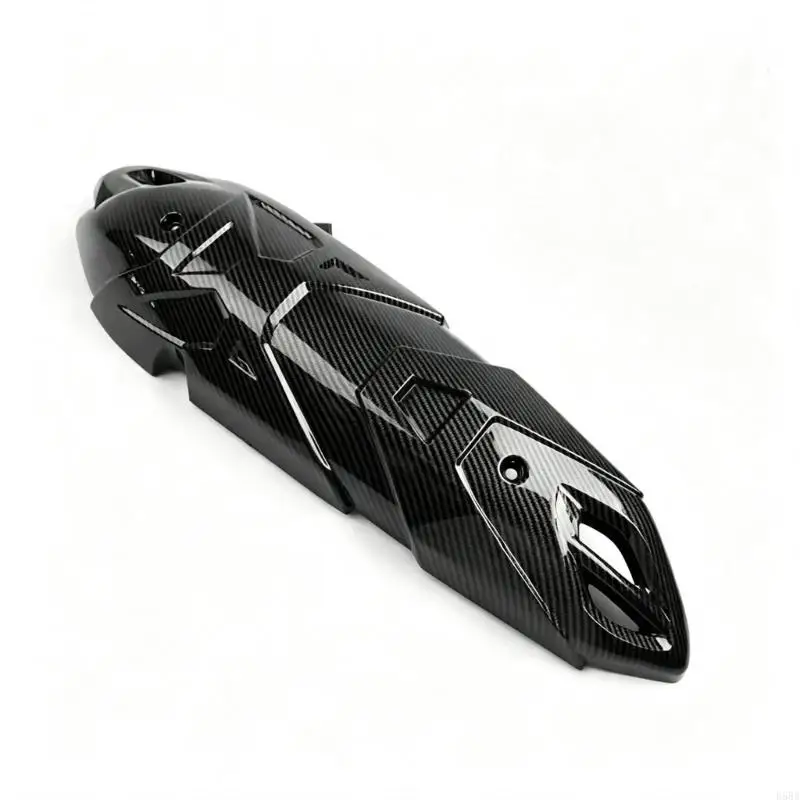 D5BE Model Specific Motorcycle Exhaust Trim Cover for NMAX155 2020-2025, Carbon Pattern Side Panel for Garage Installation and