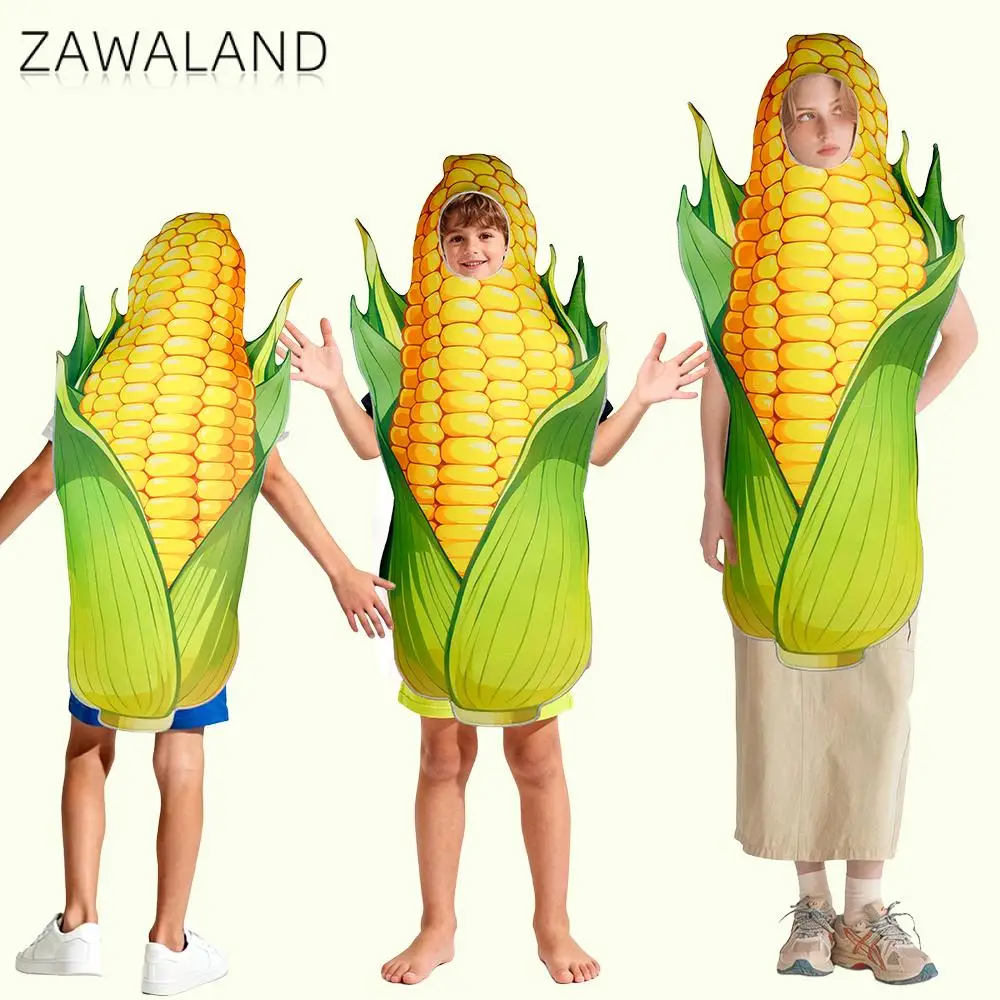 

Carnival Food Corn Costume Cosplay Vegetable Theme Party Adult Men Women Halloween Parade Funny Fancy Outfits Sponge Suit