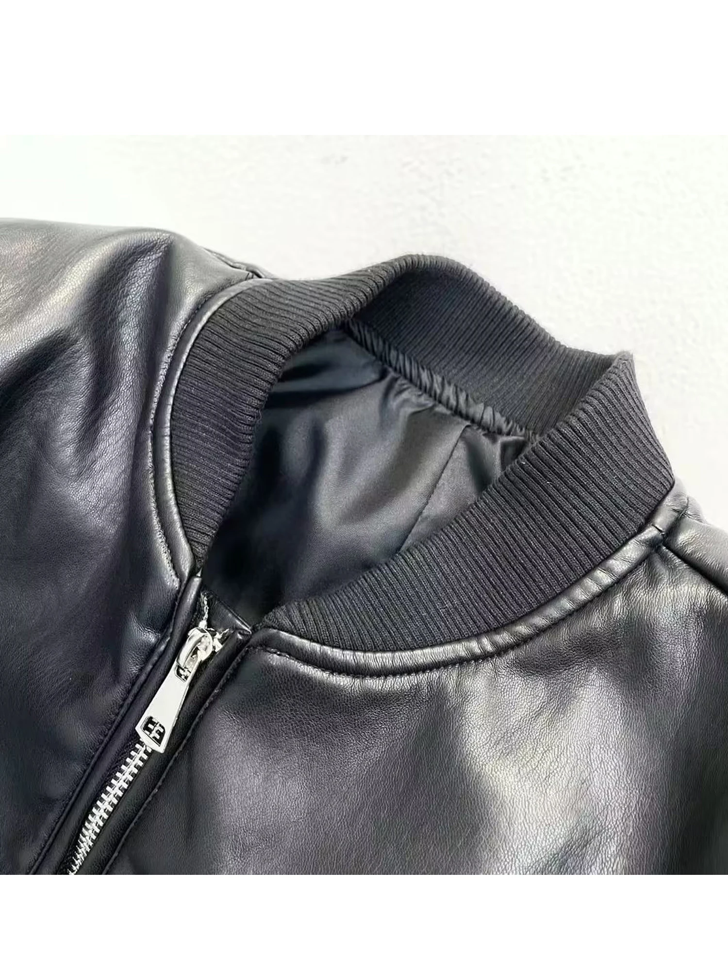 Amerikaanse Zwarte Brief Merk Pu Lederen Jassen Vrouwen 2023 Nieuwe Street Fashion Baseball Uniform Lente Herfst Jas