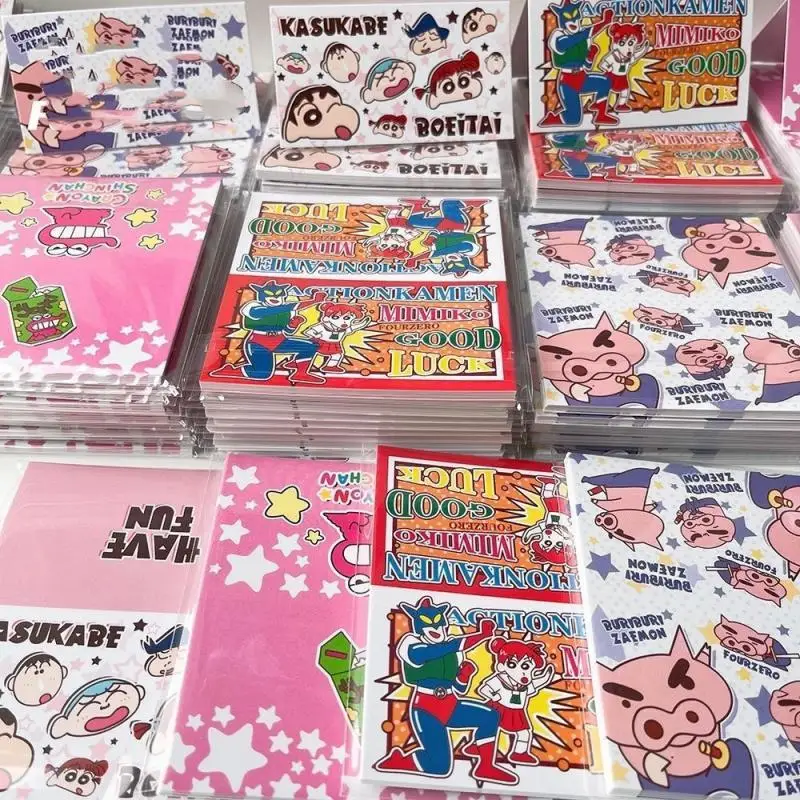 Kawaii Cute Crayon Shin-Chans Card Packaging Materials Folding Card High Color Value Decoration Girl Birthday Gift For Children