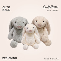 Cute Bunny Rabbit Plush Toy Long Ear Soft Stuffed Doll Girls Kids Baby Toy Kawaii Animal Birthday Gifts ﻿