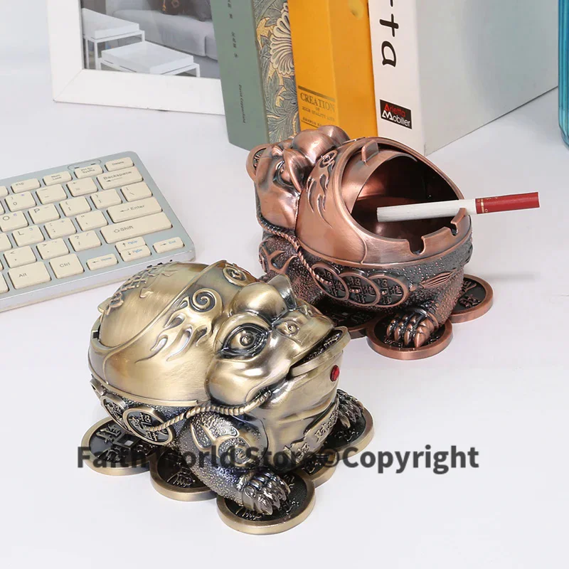 

NEW HOME OFFICE company BAR Business ART TOP COOL 3D GOOD LUCK Auspicious wealth JIN CHAN Decoration art statue Ashtray