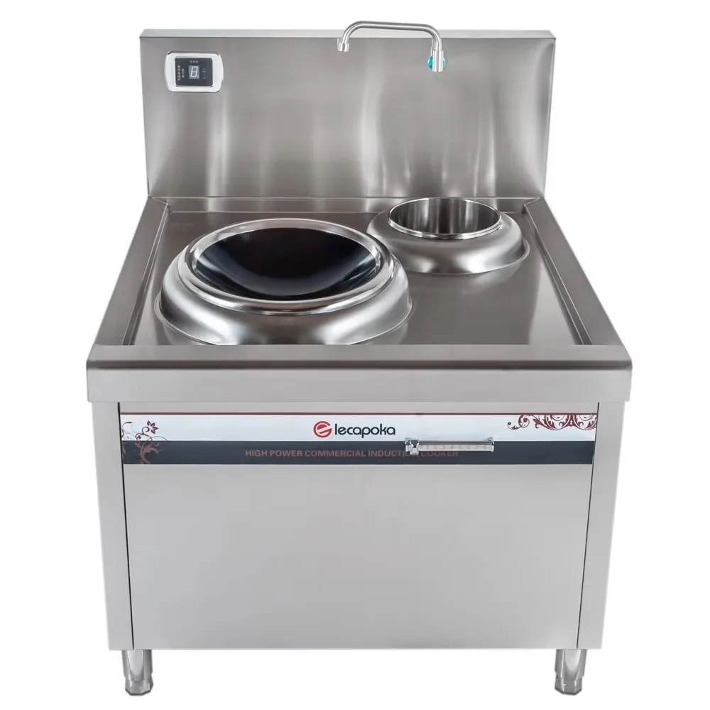 Commercial Electric Stainless Steel Kitchen Equipment High-Power Magnetic Control 4 Digital Display Adjustable Cooking