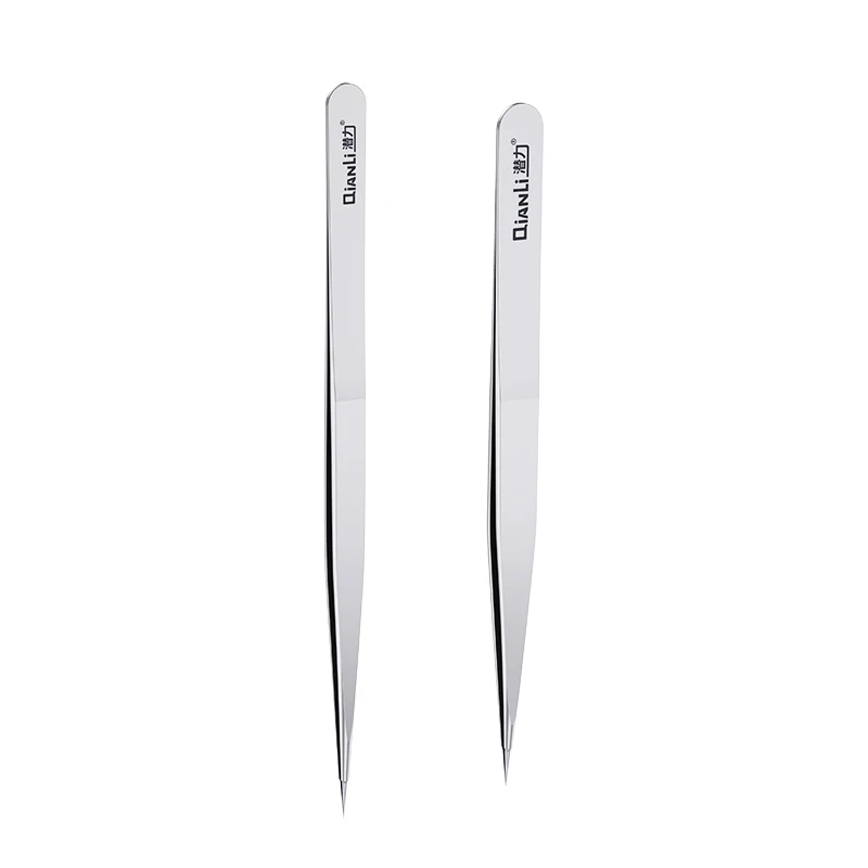 Qianli Ineezy hand polished non-magnetic stainless steel tweezers mobile phone repair tool can be used for BGA motherboard repai