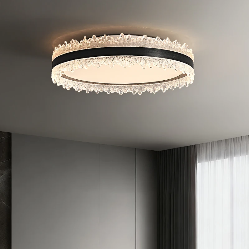 Italian-Style Luxury Bedroom Ceiling Light Circular High-End Elegant Home Decor Lighting Luxury Master Bedroom Eye-Friendly Lamp