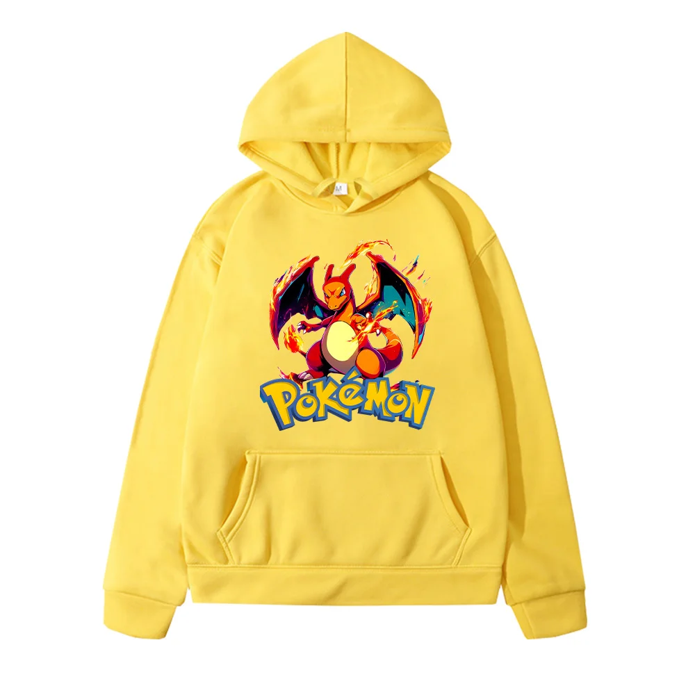 New Fashion Children's Hoodie Charmander Charizard Spitfire Anime Print Sweatshirt Harajuku Casual Pullover Fall Loose Sudaderas