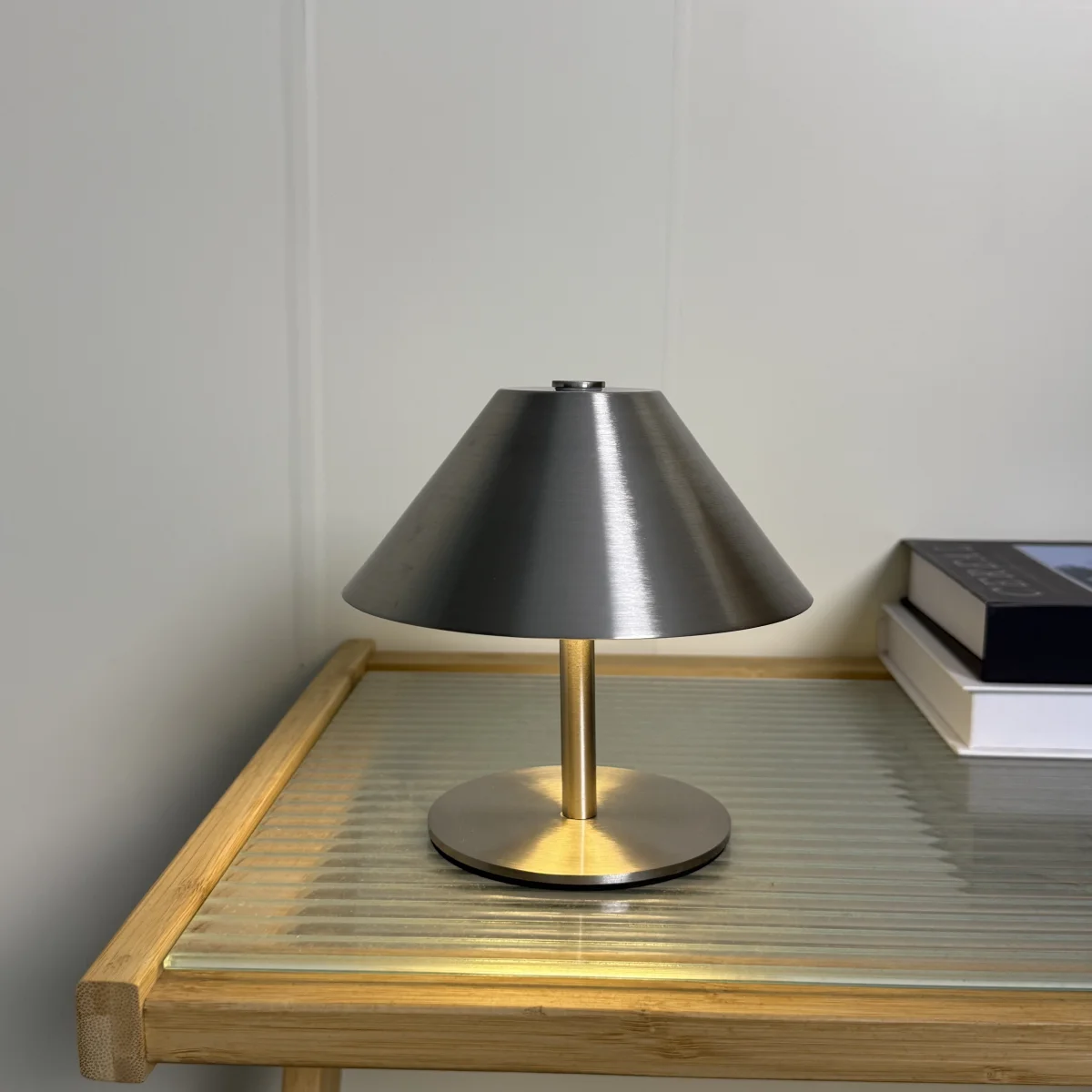 Cordless Touch Table Lamp, 3 Color Temperatures Dimmable LED Desk Lamp, Portable Rechargeable Bedside Lamp for Home Office Decor