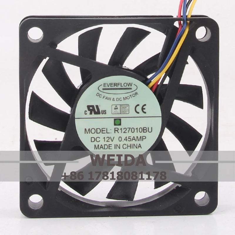 

Case Fan for EVERFLOW R127010BU 70*70*10MM 12V 0.45A 7010 4-wire PWM Ultra-thin Silent Cooling Fan