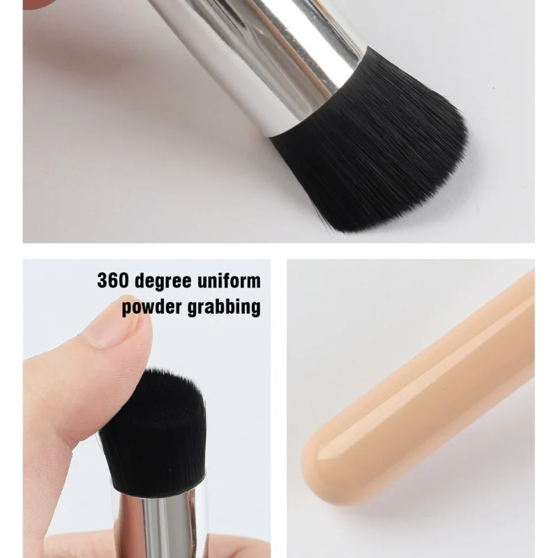 Double-Ended Makeup Brush Loose Powder Brush Blush Highlight Brush Flame Brush Brightening Fiber Bristles Soft