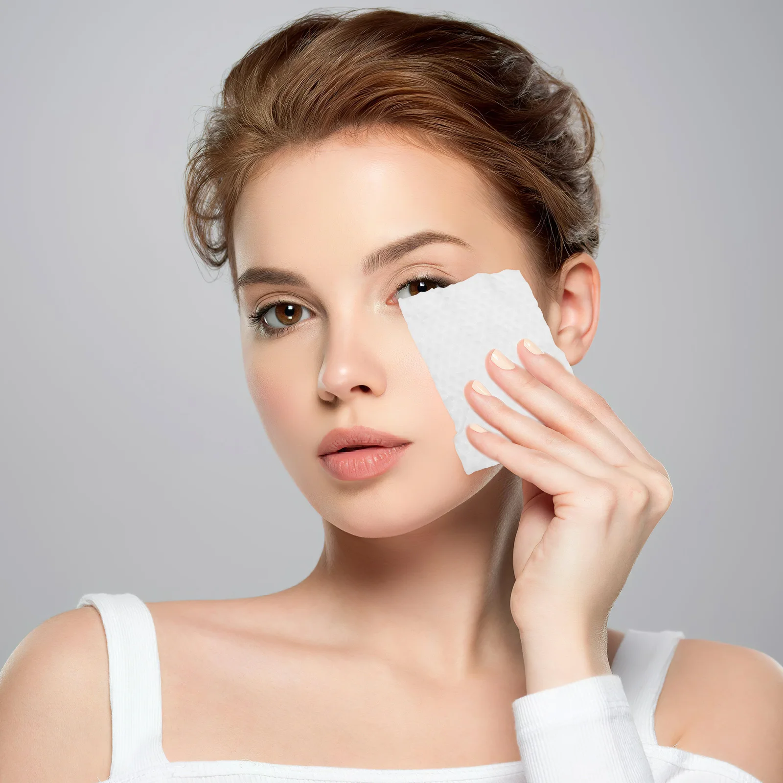 8 個のメイクアップコットンパッド肥厚パールパターンホワイトメイク落としマニキュアクレンジングフェイシャルワイプコットン