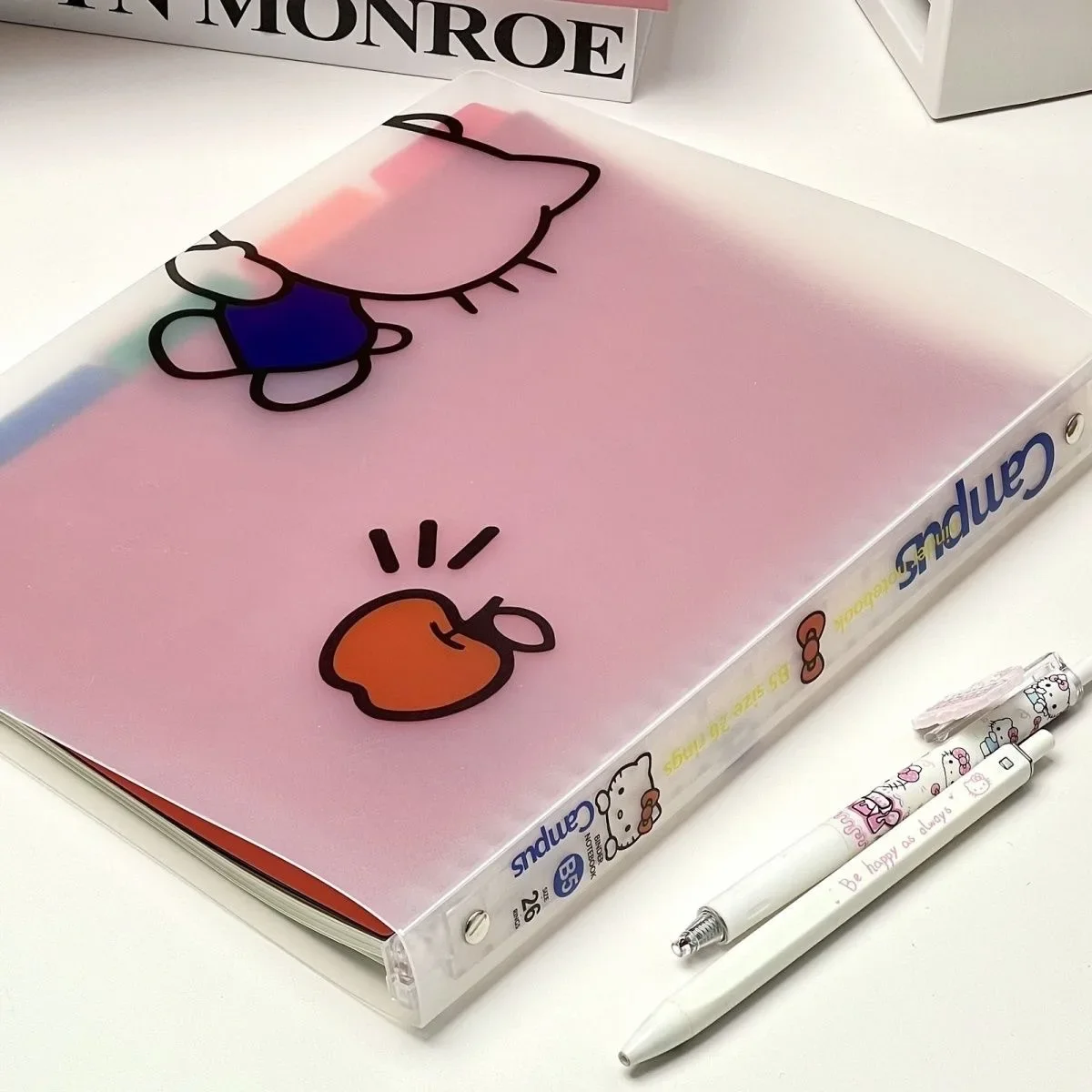 ハローキティ　ファスナー付きルーズリーフ　サンリオ かわいいハローキティノートブックアニメサンリオルーズリーフブック