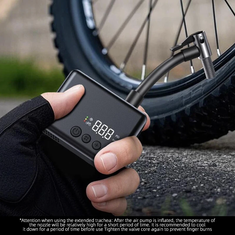 Mini elektrische Pumpe tragbare Pumpe Fahrrad Auto Luftdruck Presta Schrader Ventil Outdoor Radfahren MTB Fahrrad Zubehör 100 psi