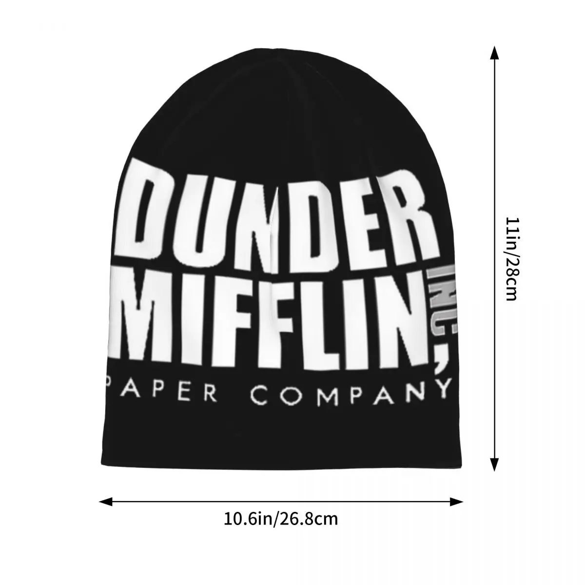 Dunder Mifflin Logo Warm Knitted Cap Fashion Bonnet Hat Autumn Winter Outdoor Beanies Hats for Unisex Adult