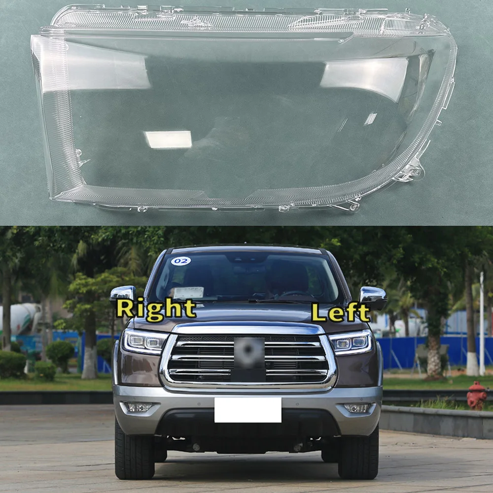 

For Great Wall Poer 2019 2020 2021 Car Front Headlight Cover Auto Headlamp Lampshade Lampcover Head Lamp light glass Lens Shell