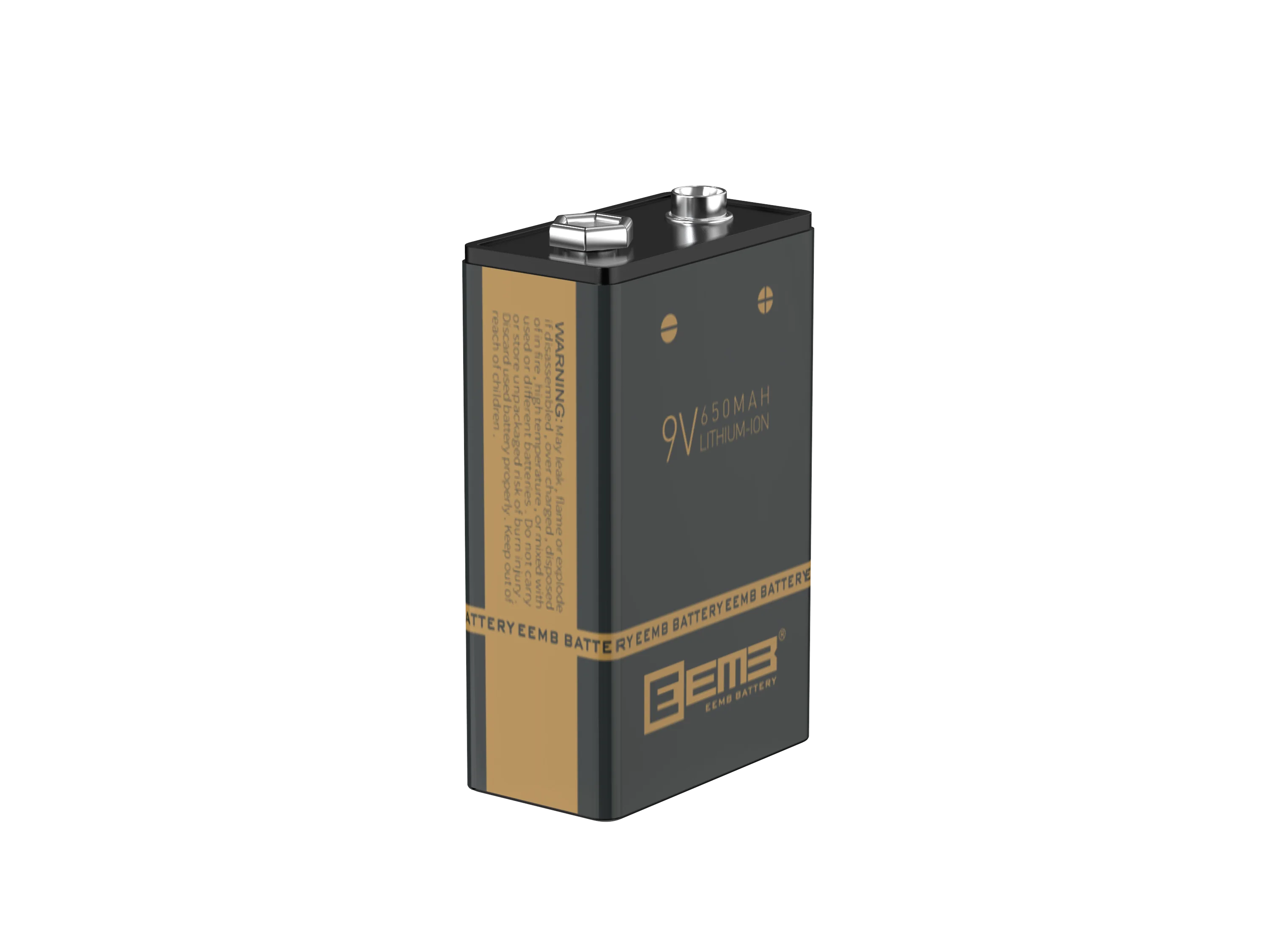EEMB 4pcs Rechargeable 9V Battery 650mAh 9 Volt Lithium-ion Batteries with USB Charging Cable Li-ion Rechargeable Battery