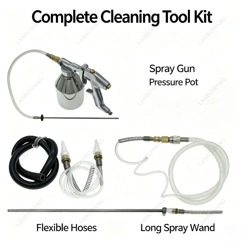 Car Engine Bay Cleaning Gun, DPF & AC Evaporator Foam Spray Gun, Anti-Rust Liquid Sprayer for Vehicle Maintenance