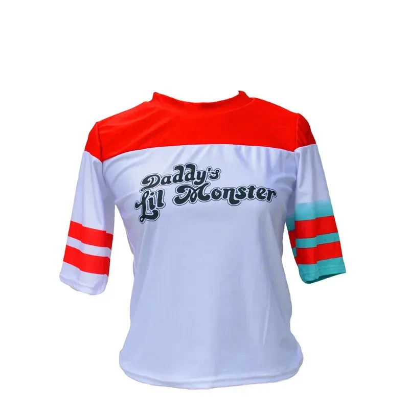 أزياء الهالوين للأطفال والكبار الانتحارية التأثيرية كوين فرقة هارلي مونستر تي شيرت سترة وسراويل وإكسسوارات مجموعة كاملة