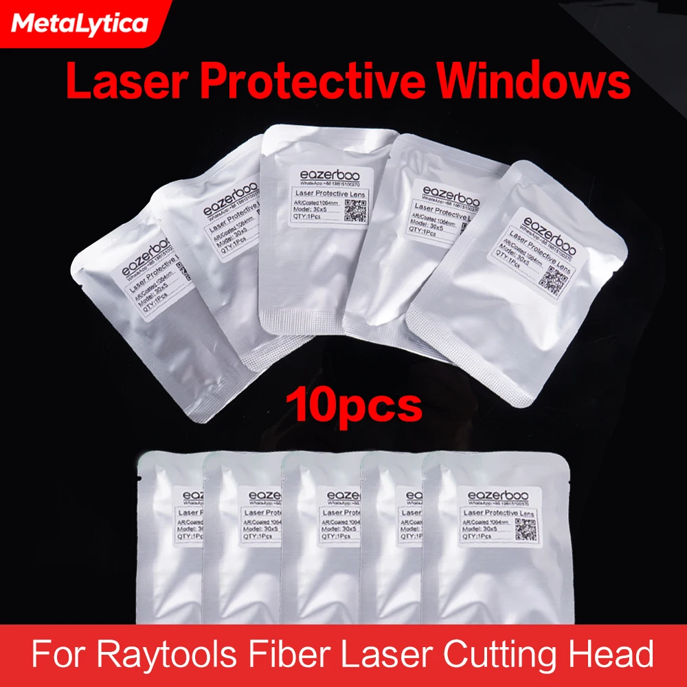 

10pcs/Lot Laser Protective Lens 18x2 24.9X1.5 27.9X4.1 30X5 34X5 37X7mm Optical Lens Glass 1064nm For Laser Cutting Machine