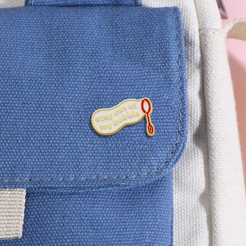 Cartoon Bubble Creative Letter Brooch Casual Fashion Commute Alloy Drip Oil Badge Pins DIY for Clothes Bags Hat Scarf T-shirt