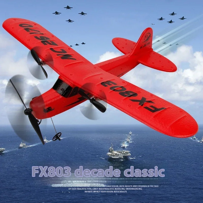 FX803 2.4G 2-Channel RC Airplane Epp Foam Fixed Wing Glider 2-Way Remote Control Toy for Children Gift