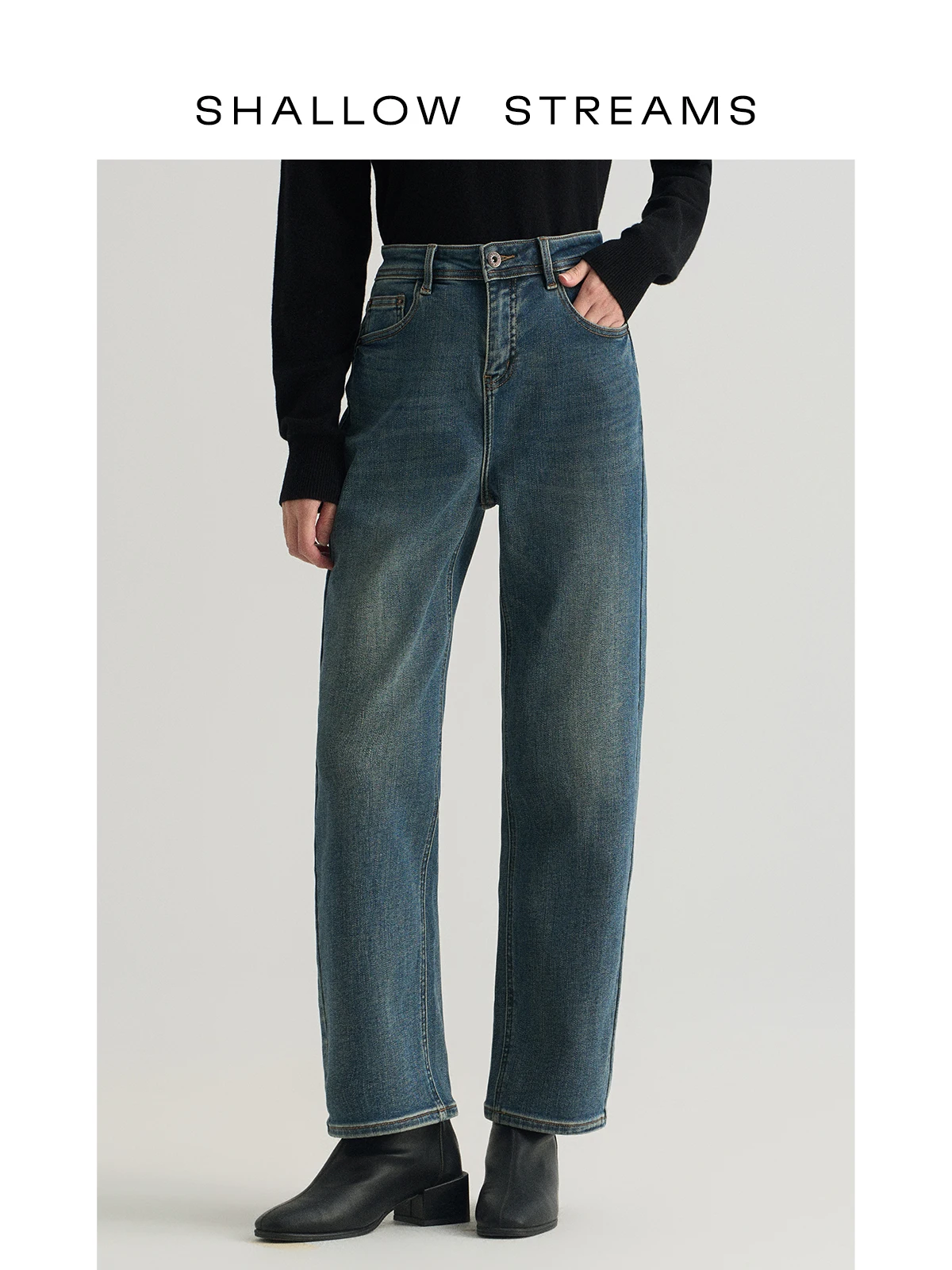 

Джинсы женские с высокой талией, прямые, на подкладке, утепленные, для коррекции фигуры, зимние, повседневные, из смесового хлопка