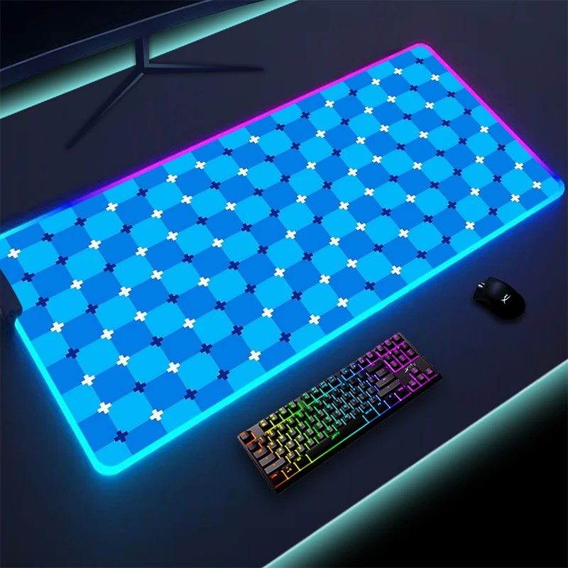 RGB Mouse Mat Colorful Art Large Gaming Non-Slip Computer LED Mousepad XXL With Backlit Gamer Keyboard Pad Laptop Mouse Pad