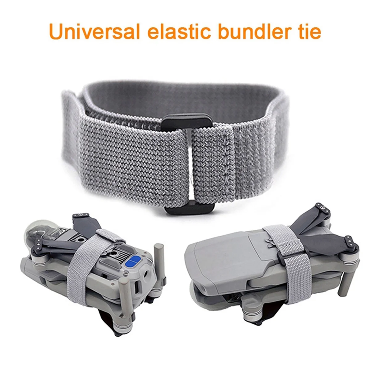 N18R 4 piezas correa elástica gris con hebilla para modelo de avión, accesorios para drones 1x12,5 pulgadas (25 mm x 320 mm)