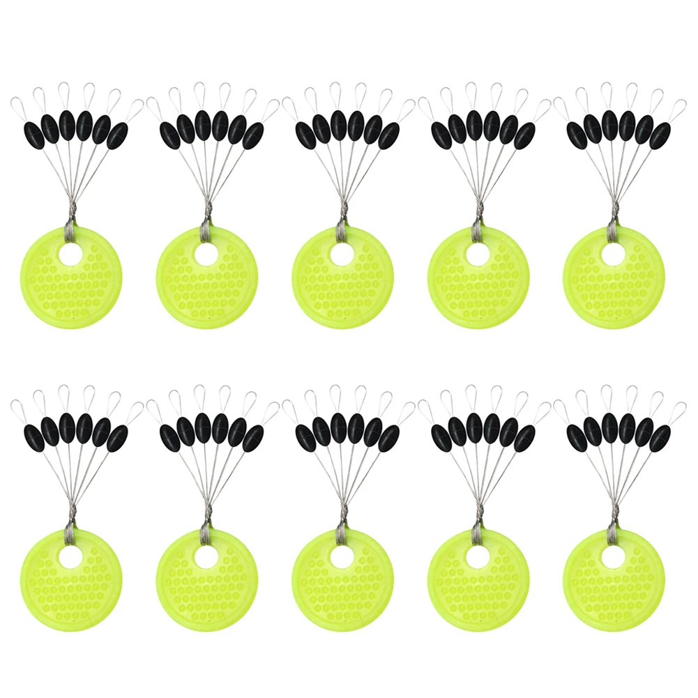60pcs 10 Groups Rubber Space Beans Resistance Stopper Line Vertical Space Beans Carp Fishing Tackle Tool Equipment