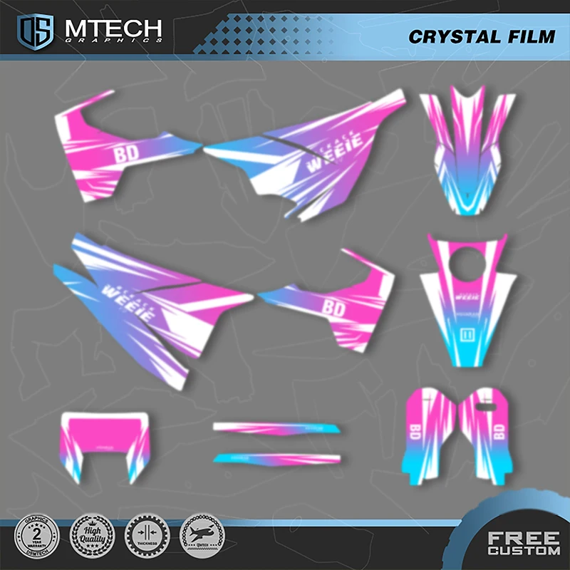

DSMTECH Custom Team Graphics Decals Stickers Kit for Husqvarna Decal 15-20 701 SUPERMOTO ENDURO 2015-2017 2018 2019 2020 015