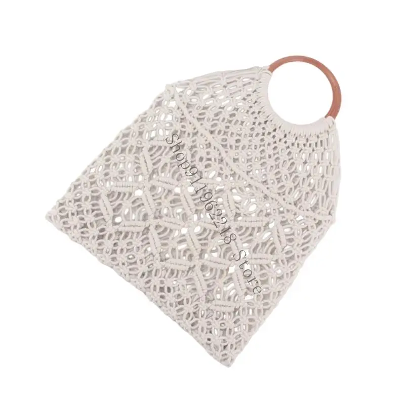 حقيبة الإجازات للنساء حقيبة سفر منسوجة يدويًا حقيبة حبل شاطئية حبل شاطئ