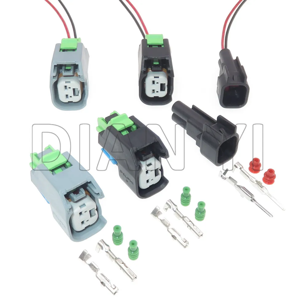 

Комплект из 2-х 2-контактных водонепроницаемых разъемов EV6 LS2 3 ID-1000 для кабеля автомобильного инжектора, артикулы 15419715, 34675-0001, 15497399