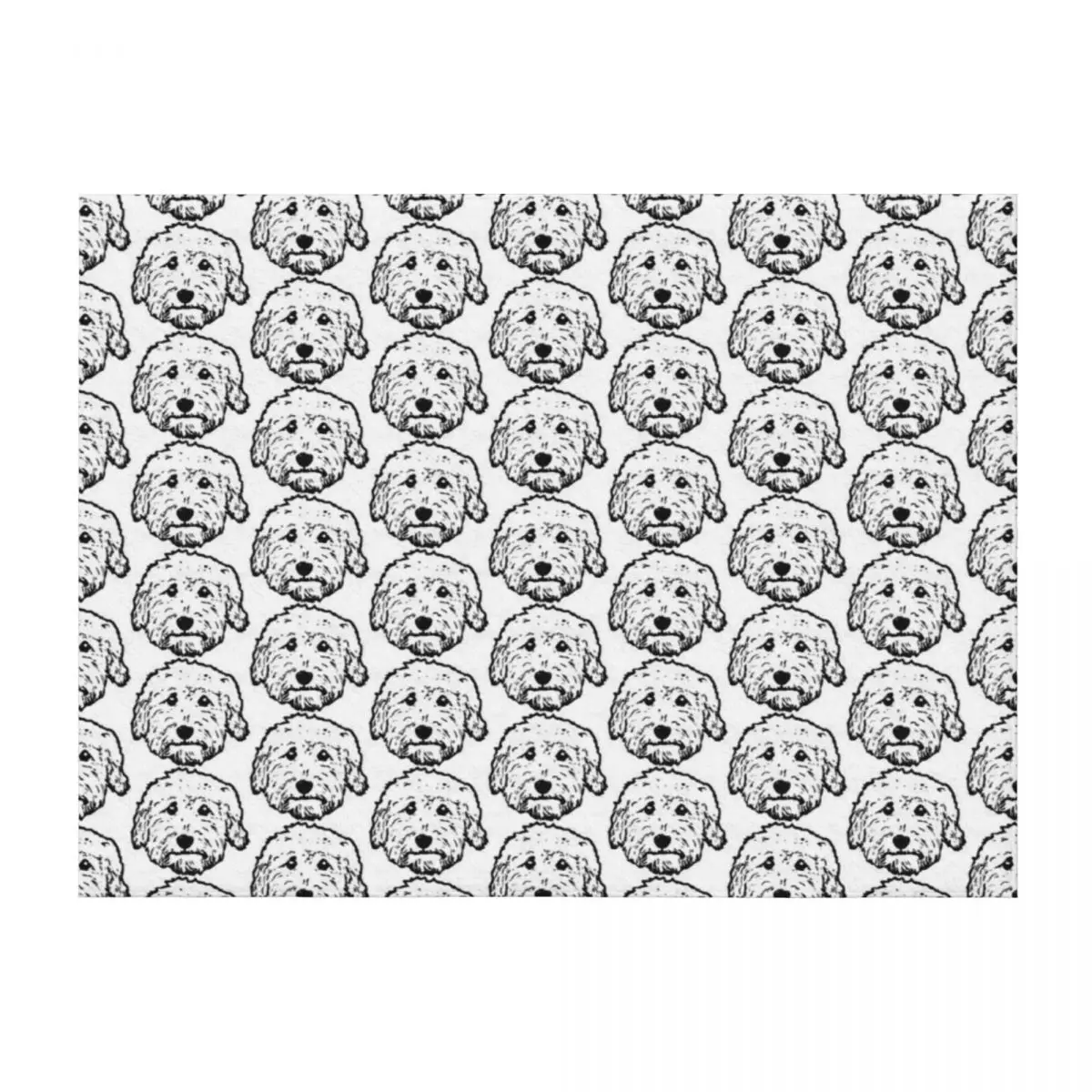 

Goldendoodles! Labradoodles - any adorable doodle dog in black and white Throw Blanket Travel Beach Summer Blankets
