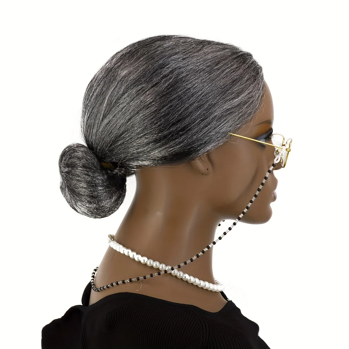 شعر مستعار كوس شعر مستعار رمادي الجدة شعر مستعار اصطناعي حفلة مهرجان الرسوم المتحركة