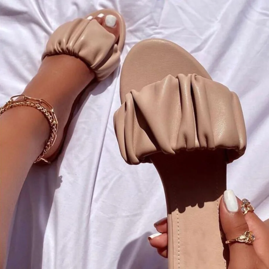 Sandalias planas antideslizantes para mujer, chanclas duraderas informales de lujo para el hogar, para exteriores, Playa salvaje, novedad de 2024