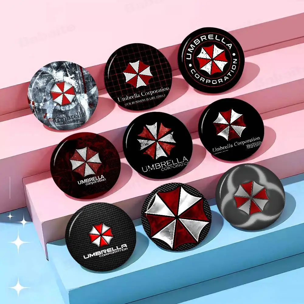 Game R-Resident E-Evil U-Umbrella Soft Button Pin Bright Printed Gift For Friends Badge Collar Brooch Lapel Pin Metal