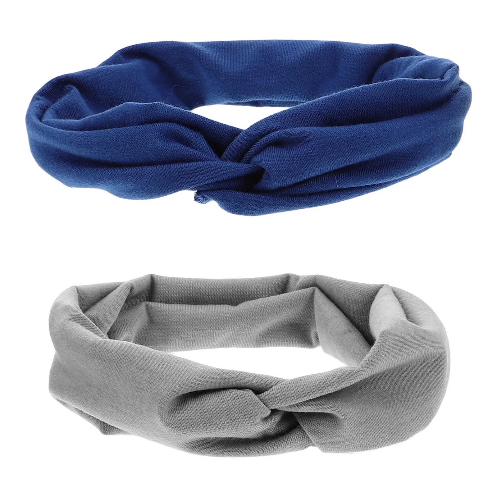 

2Pcs Wide Elastic Yoga Headband Non-Slip Boho Turban Running Sport Workout Headband Hair Band Women Knotted Head Wraps