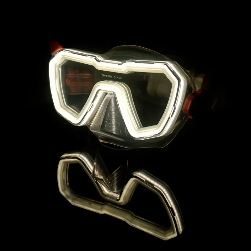 Professional Scuba Diving Mask Single Lens Tempered Glass Anti Fog Silicone Snorkeling Gear for Adult Swimming Pool Beach