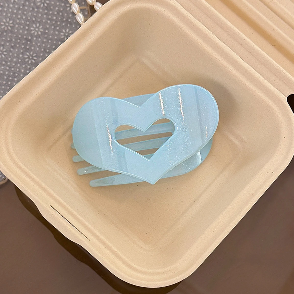 1 Stück Französische Liebe Acryl-Haarspange für Damen, Haarklammer für die Haarwurzel, Große Entenschnabel-Haarspange, Haarschmuck – Detail 8